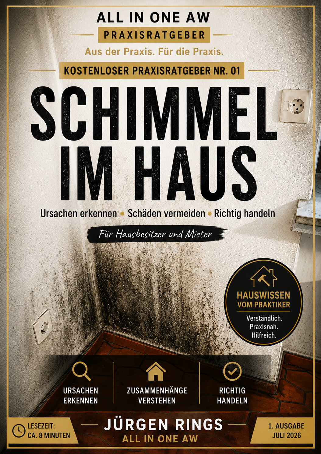 Deckblatt des ALL IN ONE AW Praxisratgebers Schimmel im Haus